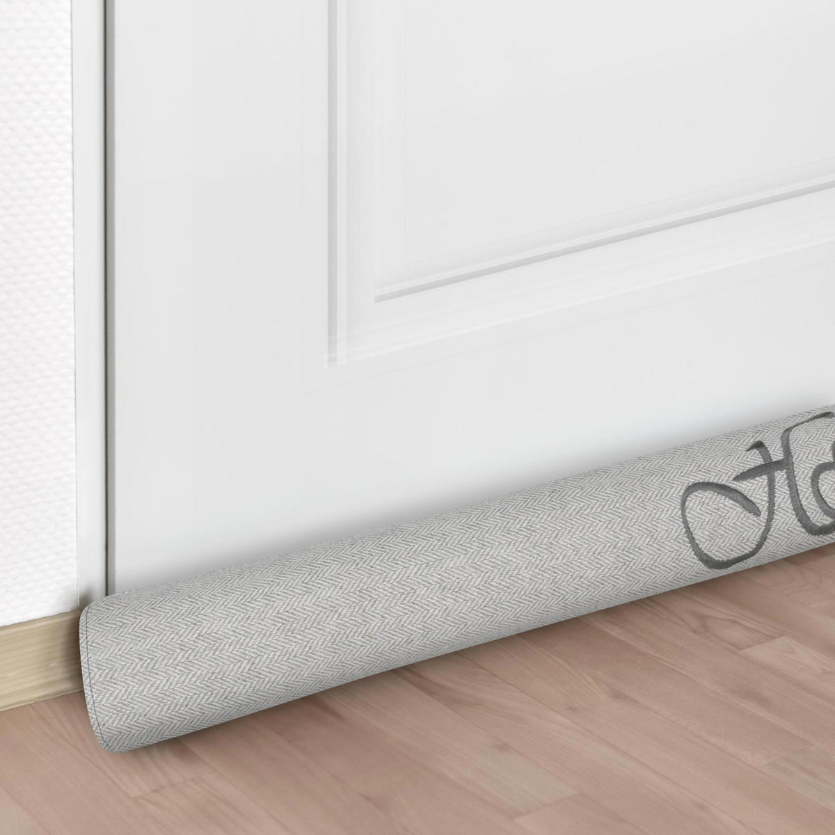 ZUGLUFTSTOPPER Tuuli HO 8x90cm Hellgrau (2ltg) - Hellgrau, Naturmaterialien/Textil (8/90cm) - Beautissu 