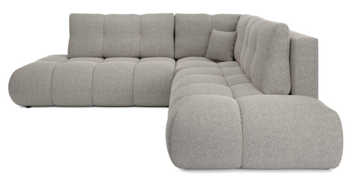 ECKSOFA Grau SOHI Curio 83 Ausziehbar Mit Schlaffunktion - Grau, Textil (266.5/266.5cm) - Sepro Meble