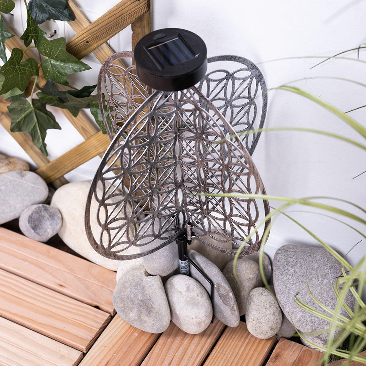 LED AUSSENLEUCHTE Metall Silber Antik - Silberfarben, Metall (20/20/31cm) - Globo Lighting