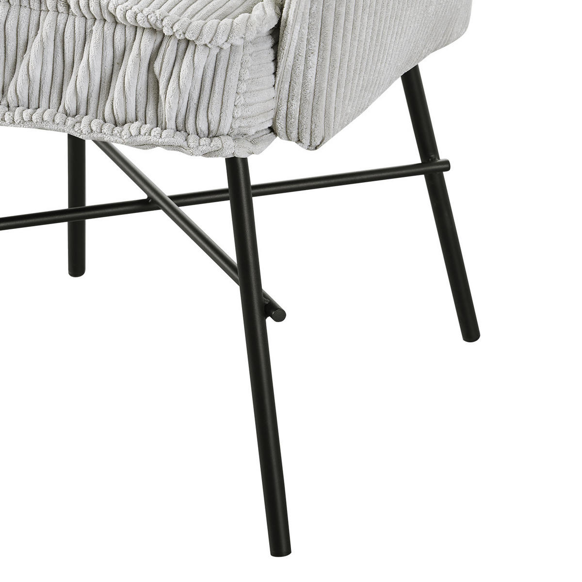 ARMLEHNSTUHL JÜRGEN Hellgrau - Hellgrau, Metall (63/84/63cm) - B&D Home