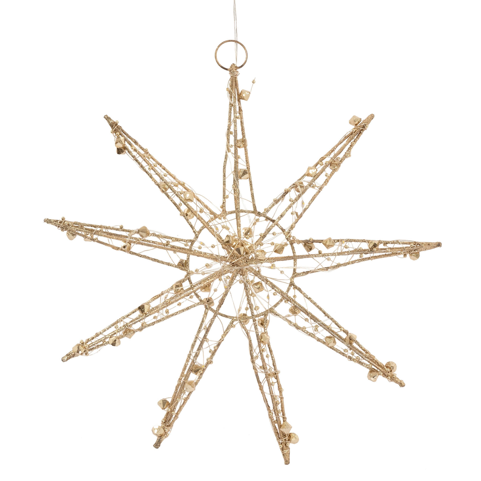 DEKOSTERN 30cm Warmweiß - Weiß, Kunststoff (30/32/5.5cm) - ECD-Germany