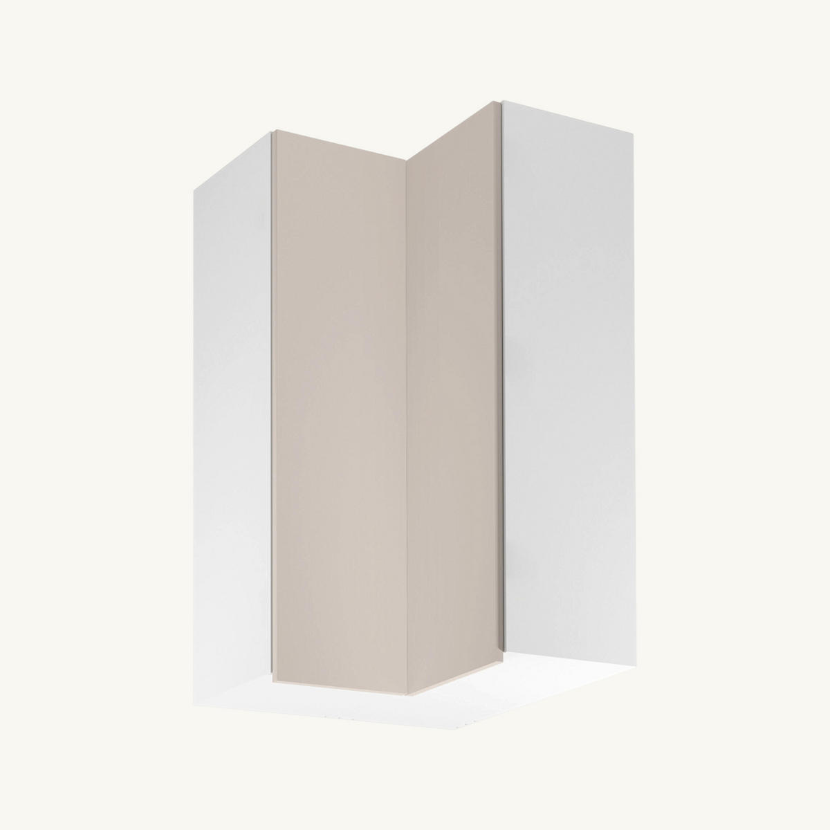 WINKELKÜCHE - 310 x 290 cm Livaro – KU-S35 – Beige Matt / Weiß - Beige/Schwarz, Holzwerkstoff/Metall (310/247/290cm) - hi-markt