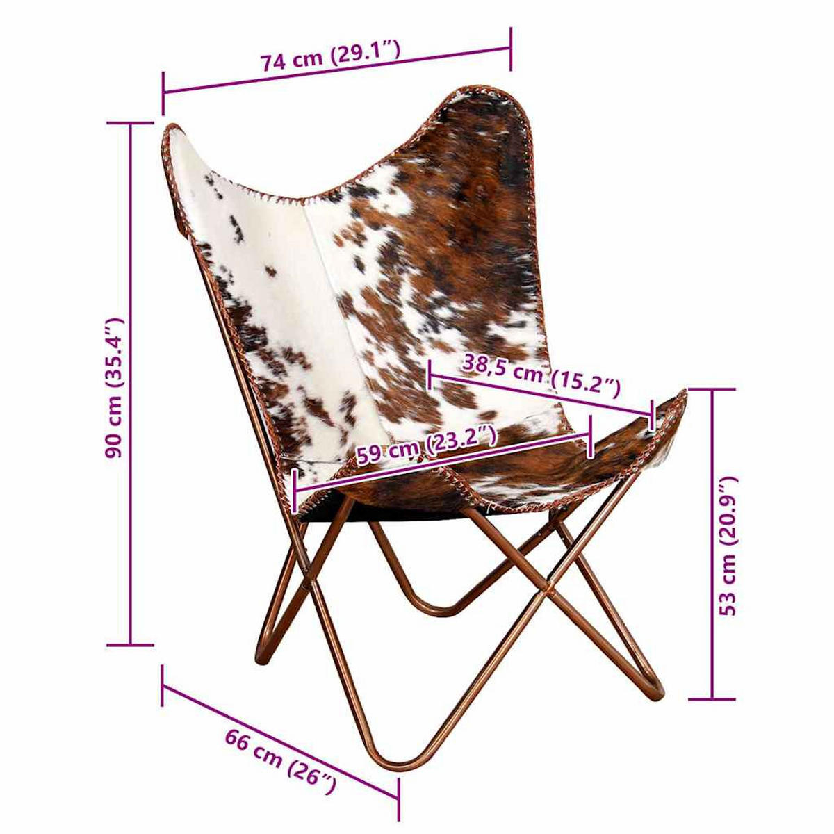 STUHL Ergonomisch Braun Ler - Braun, Leder (66/90/74cm) - vidaXL