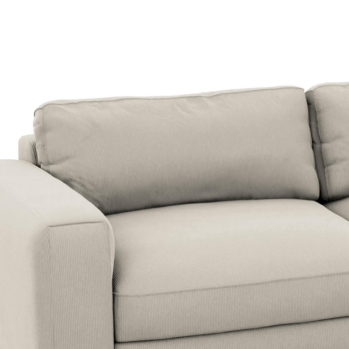 ECKSOFA mit Schlaffunktion - Hellgrau, Kunststoff/Textil (303/176cm) - home24
