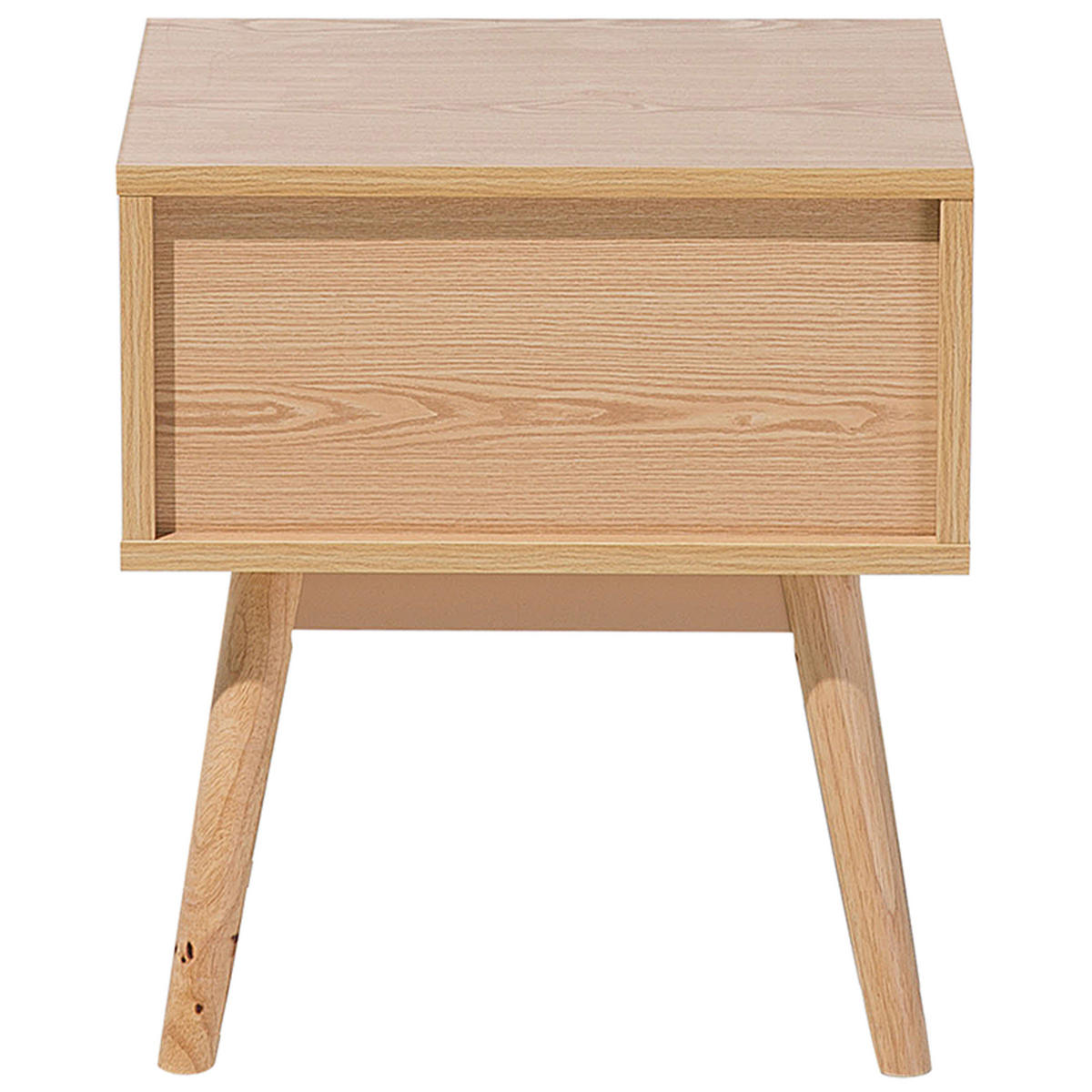 NACHTTISCH heller Holzfarbton Arvada - Hellbraun/Grau, Holzwerkstoff (40/45/30cm) - Beliani