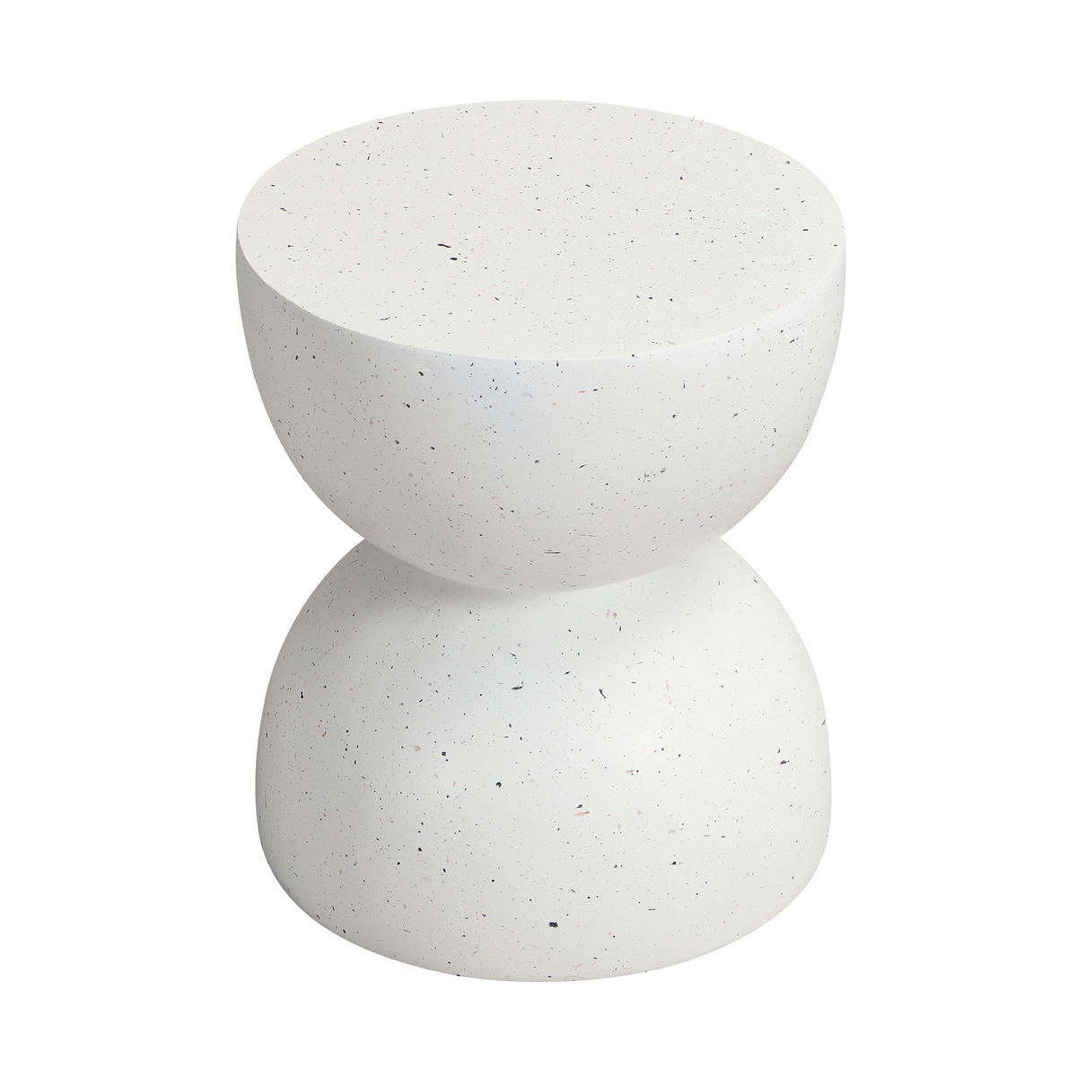 BEISTELLTISCH 40/40/45 cm weiß aus Magnesiumoxid für Innen- und Außenbereich - Weiß, Metall (39.5/39.5/45.5cm) - OKWISH