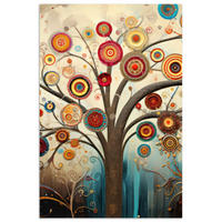POSTER Baum - Baum des Lebens - Farbe 80x120 cm - Braun, Papier (80/120/0.1cm) - MuchoWow