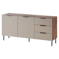 SIDEBOARD Almera 01 - Kaschmir/Nussbaumfarben, Holzwerkstoff/Metall (156/76/42cm) - MIRJAN24
