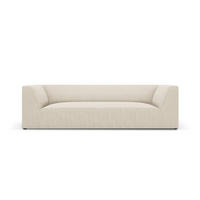 SOFA Ruby aus Cord leichtes beige 3 Sitzplätze - Creme, Textil (93/69/232cm) - Micadoni