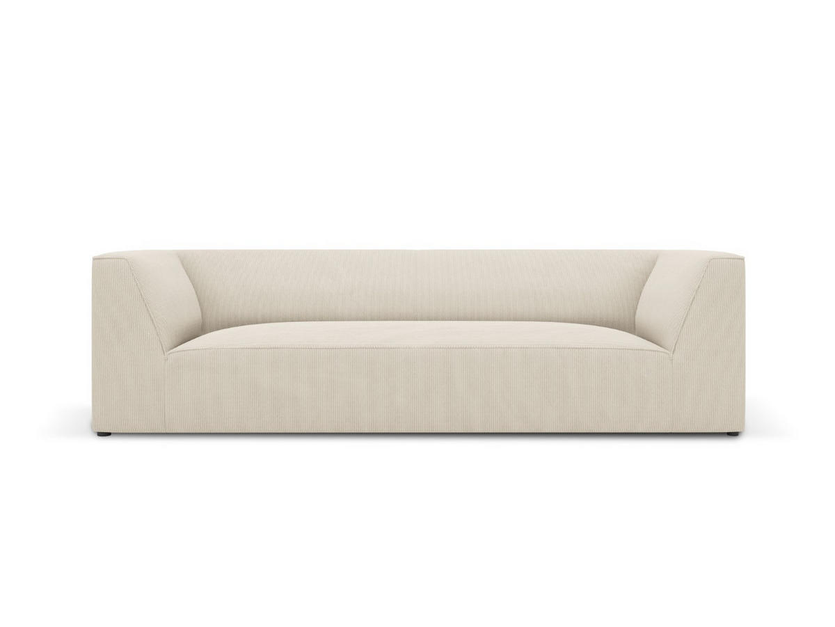 SOFA Ruby aus Cord leichtes beige 3 Sitzplätze - Creme, Textil (93/69/232cm) - Micadoni