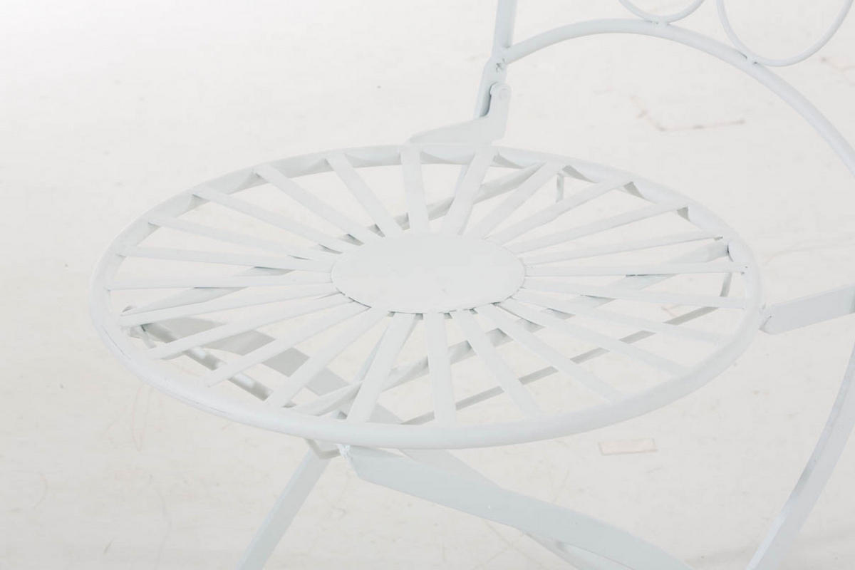 GARTENSTUHL Indi weiß - Weiß, Metall (40/92/50cm) - TPFGarden