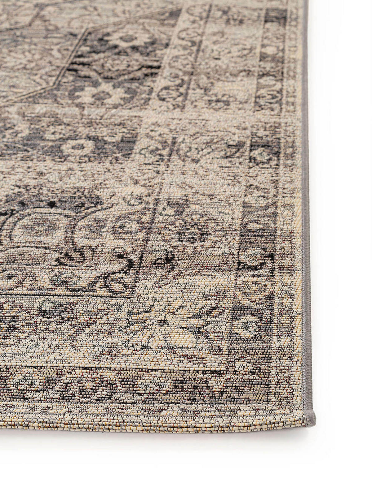 TEPPICH In- & Outdoor-Teppich Artis Grau - Grau, Kunststoff/Textil (120/1cm) - KUNSTLOFT
