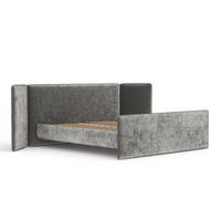 POLSTERBETT Tokyo Grau 200/200 cm - Naturfarben/Grau, Holz/Holzwerkstoff (200/200cm) - Maison de Reve