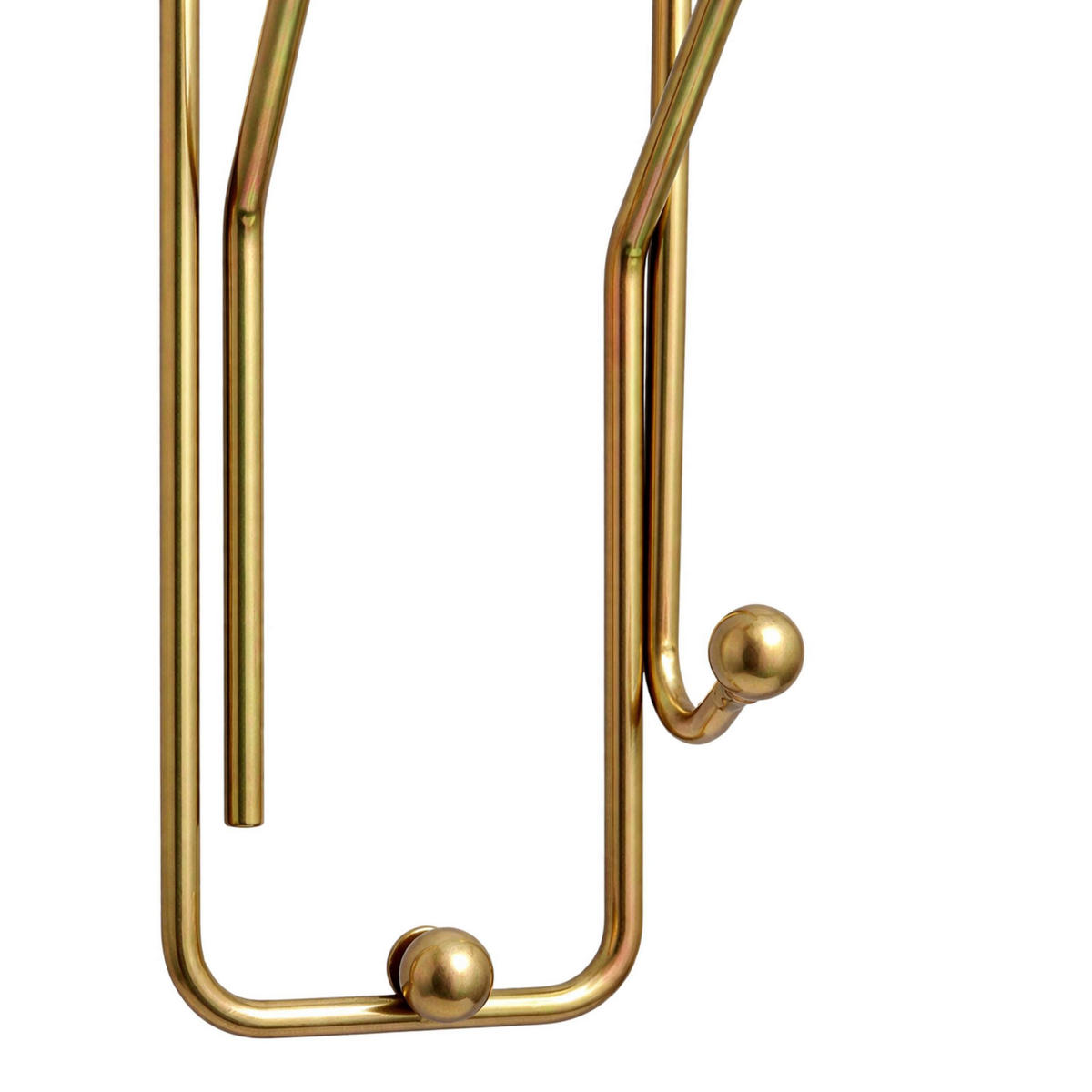 WANDHAKEN Metall Messing 32 cm - Messingfarben, Metall (9/32/8cm)