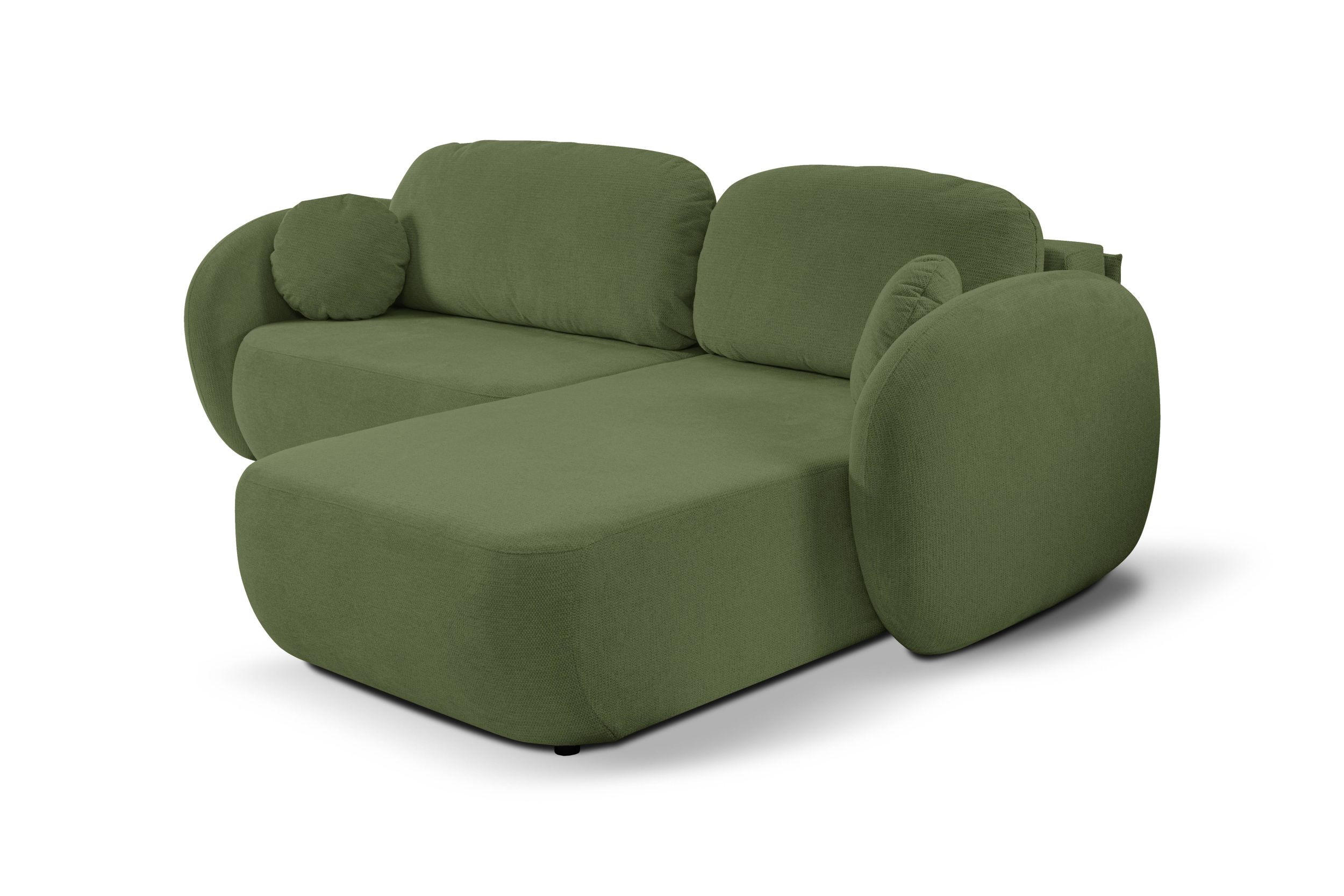 ECKSOFA Olena - Dunkelgrün (Aragon 39) - Olivgrün, Holzwerkstoff (248/174cm)