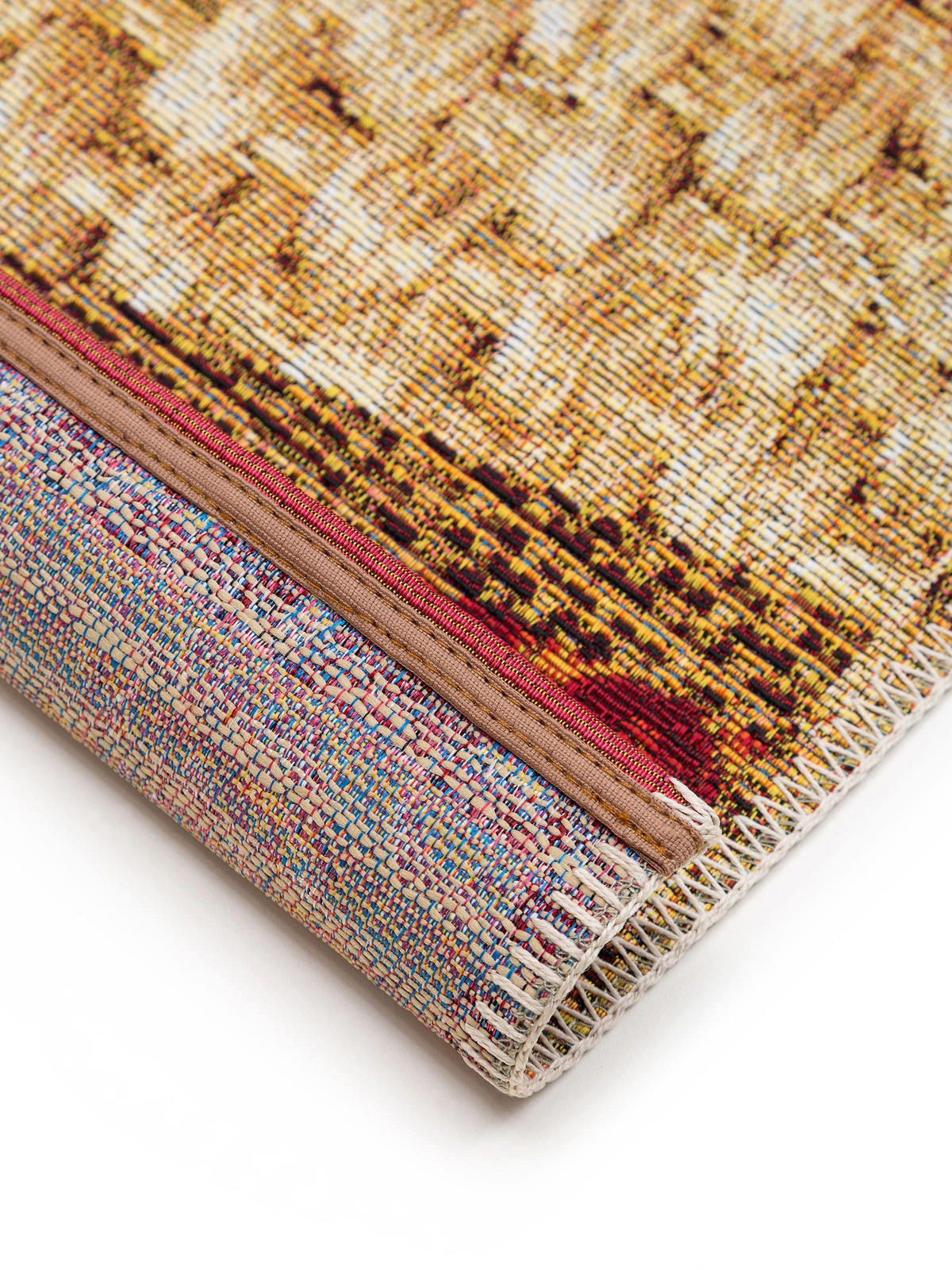 OUTDOORTEPPICH Kenya Beige/Rot 80x165 cm - Beige, Textil (80/165cm) - benuta Nest