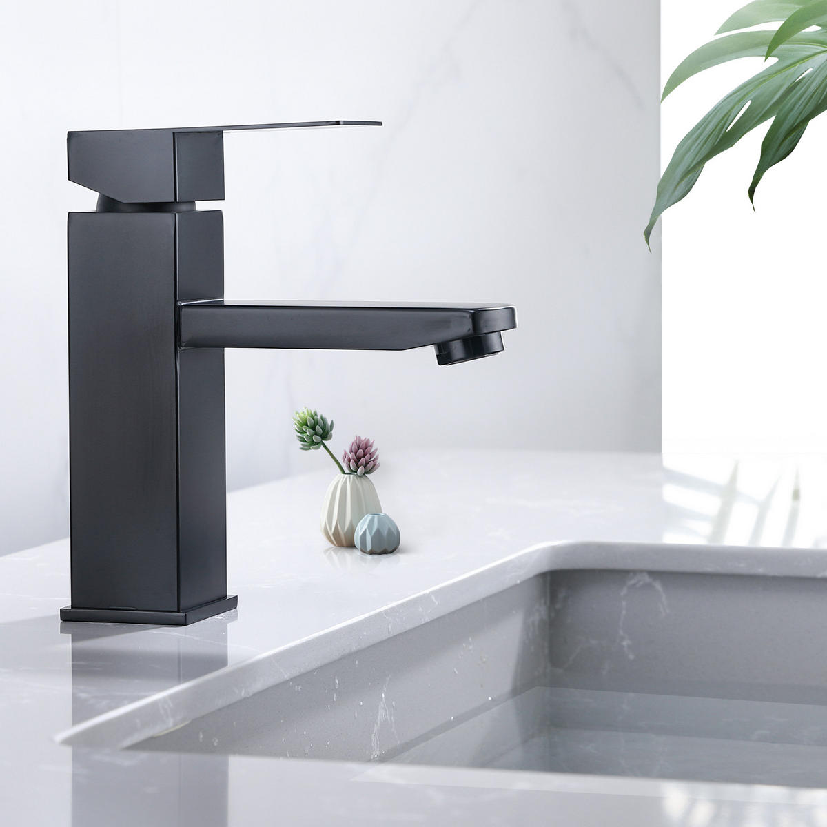 WASCHTISCHARMATUR Aufsatzbecken Schwarz - Schwarz, Metall (19/7/30.5cm) - HOMELODY