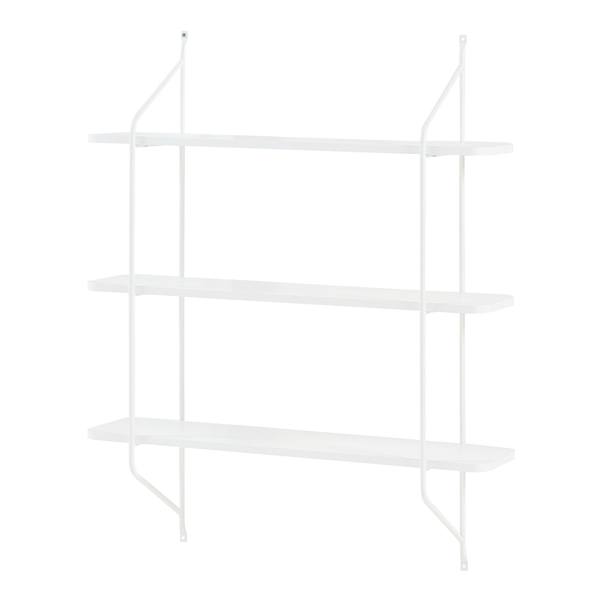 WANDREGAL Østfold - Weiß, Holzwerkstoff/Metall (80/100/21cm) - [en.casa]