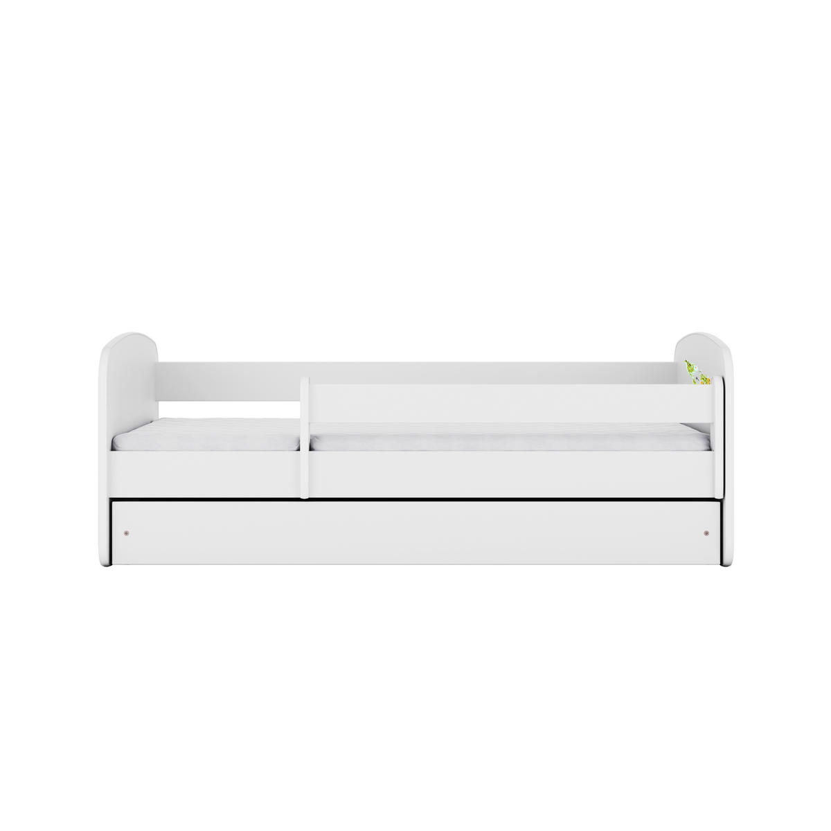 KINDERBETT Karte mit Schublade und Matratze 140/70 - Weiß, Holzwerkstoff (70/140cm) - RAUMHIRSCH FURNITURE