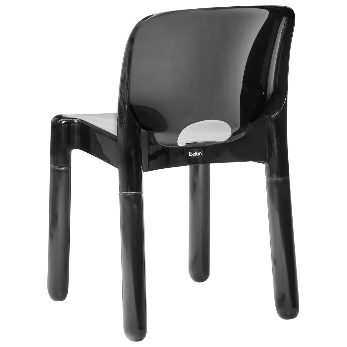 GARTENSTUHL 4er-Set Schwarz Betim - Schwarz, Kunststoff (43/76/49cm) - Beliani