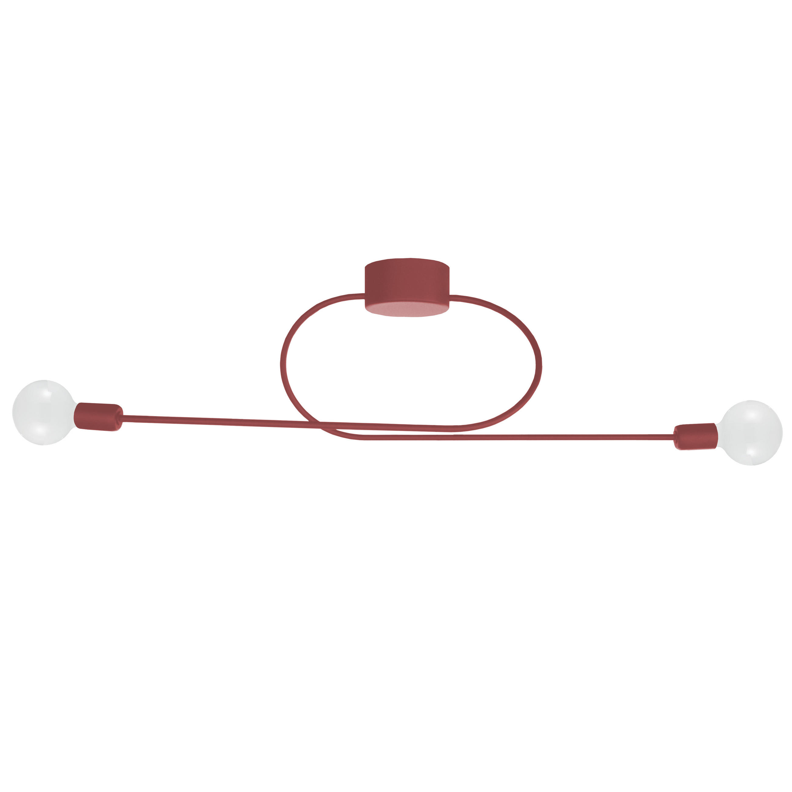 DECKENLEUCHTE - Rot, Metall (30/100/30cm) - Lumicom