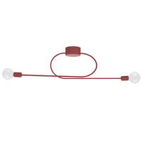 DECKENLEUCHTE - Rot, Metall (30/100/30cm) - Lumicom