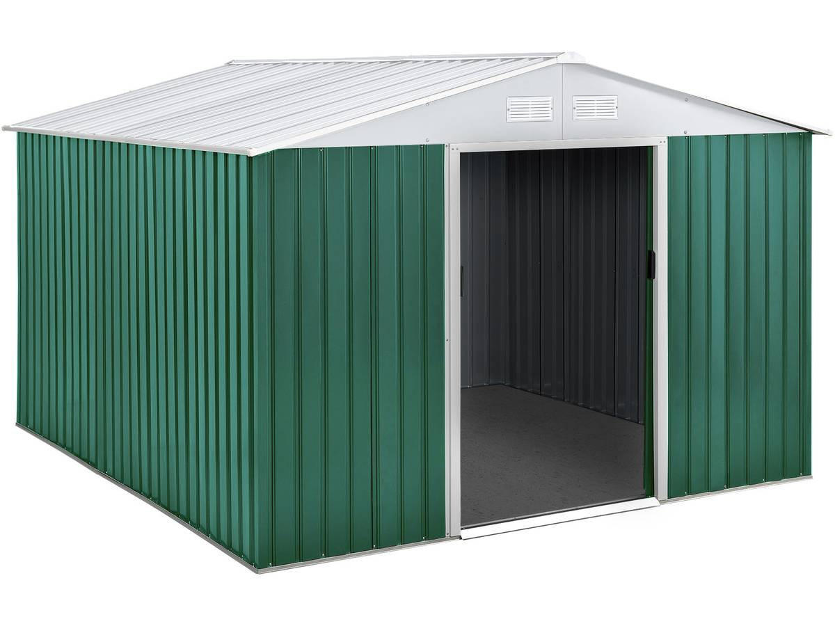 METALL-GARTENHAUS rosas Grün - Grün, Metall (277/202/255cm) - Habitat Garten