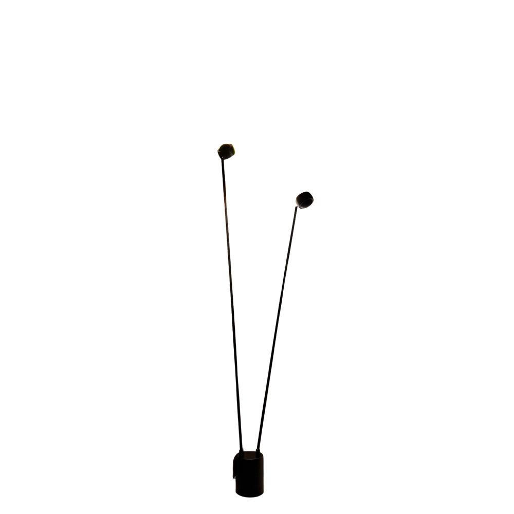 LED-STEHLAMPE Beam 2-flammig Schwarz - Schwarz, Metall (11.5/11.5/145cm) - s.luce