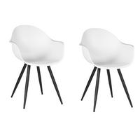 ESSZIMMERSTUHL Luca Weiß 54/58/85 cm 2er-Set - Weiß, Kunststoff (58/85/54cm) - LABEL51