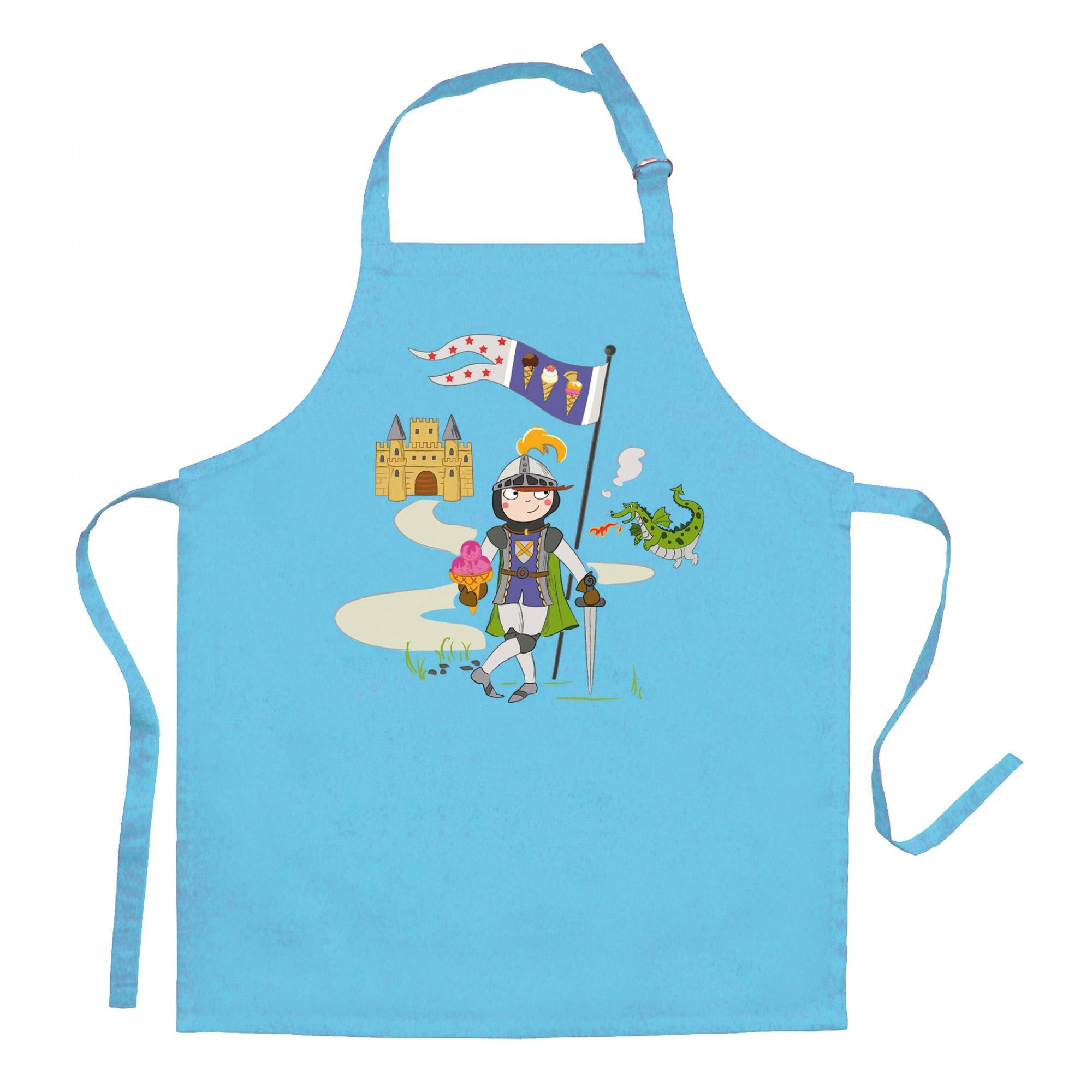 KINDERSCHÜRZE Peps Chevalier et dragon türkis 52 x 63 cm - Blau, Textil (63/52cm) - Winkler