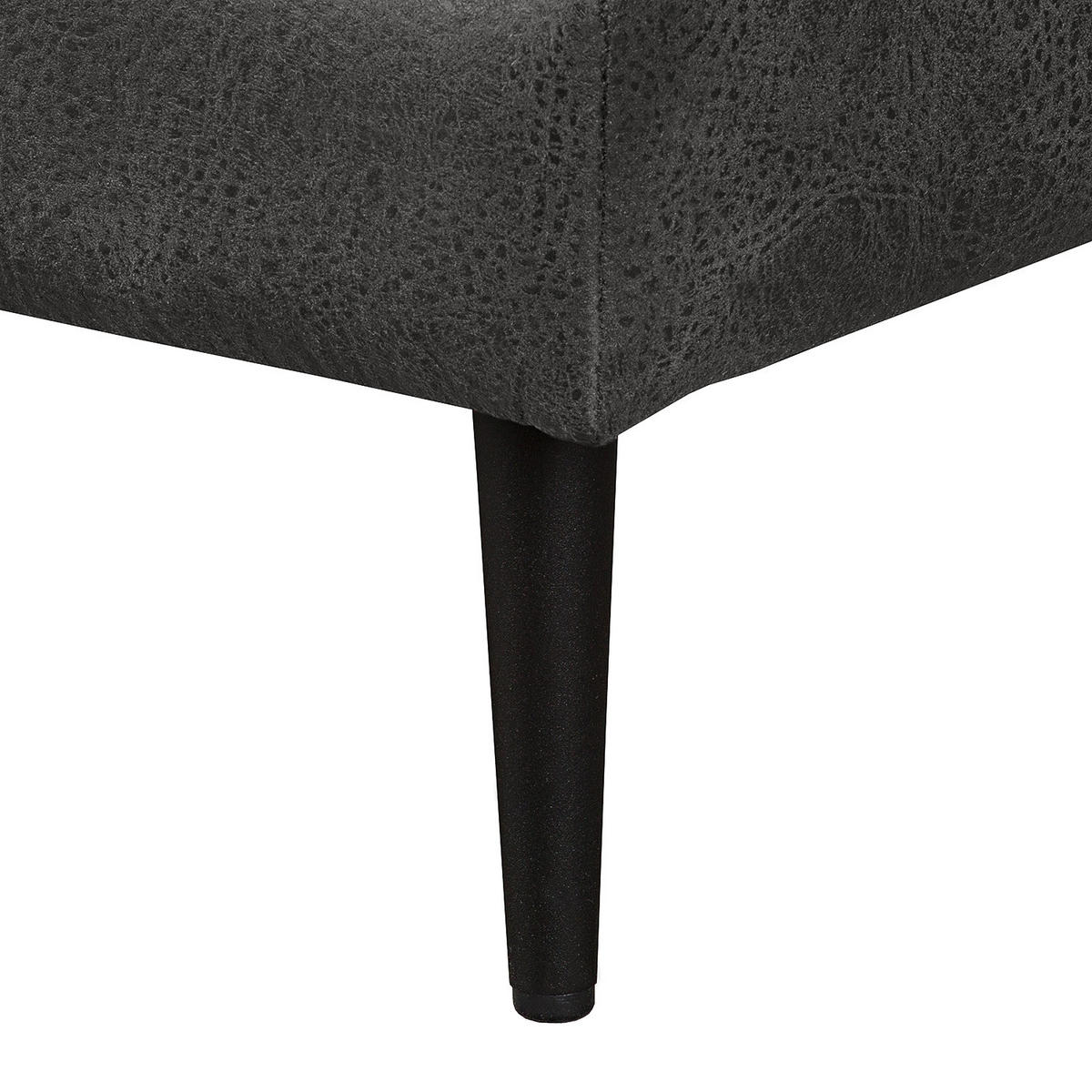 ECKSOFA mit Ottomane - Antiklederlook - Grau, Textil (282/167cm) - home24