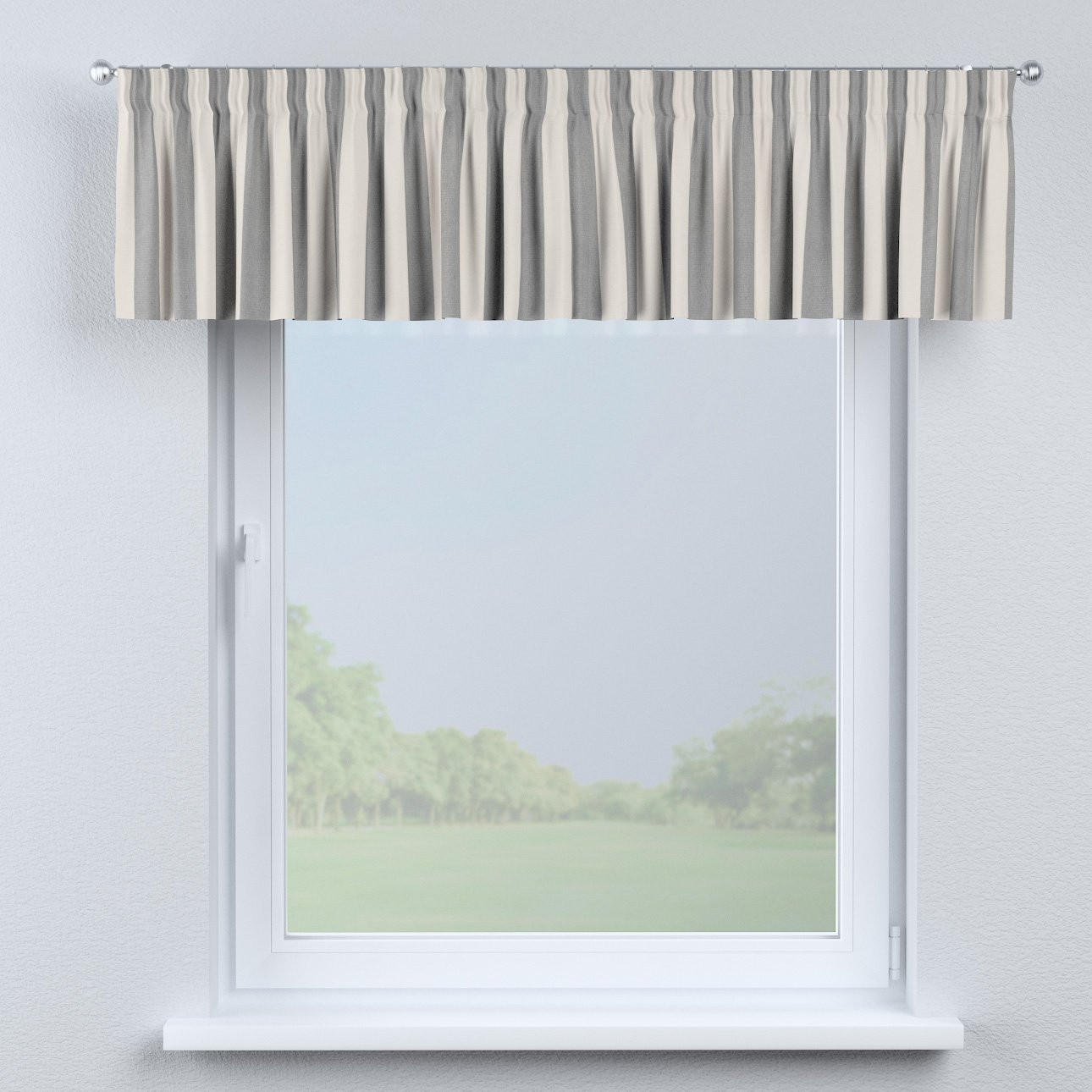 KURZGARDINE Quadro mit Kräuselband, blau, 260x40 cm - Blau, Textil (260/40cm) - Dekoria