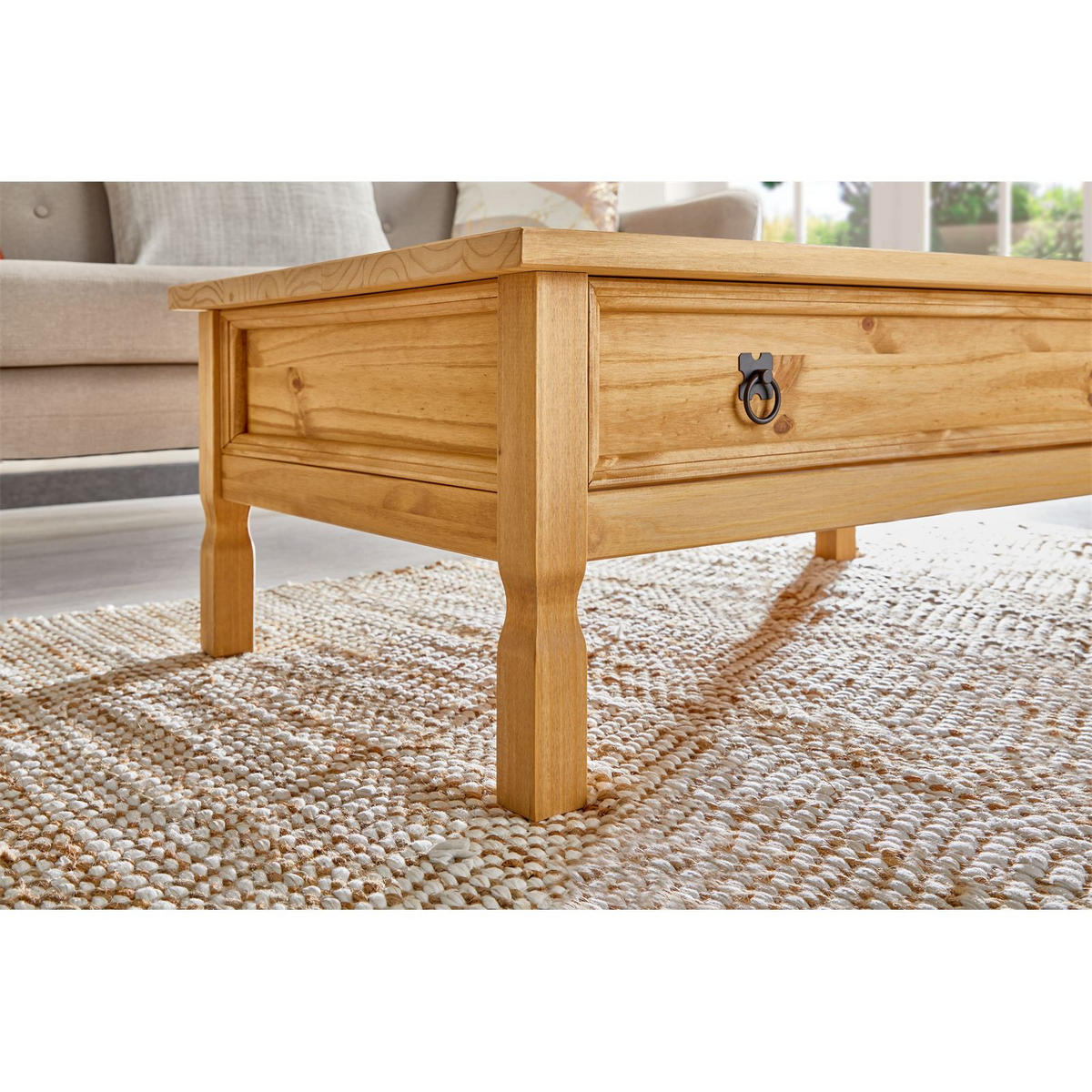 COUCHTISCH TEQUILA - Kieferfarben, Holz (65/100/37cm) - IDIMEX