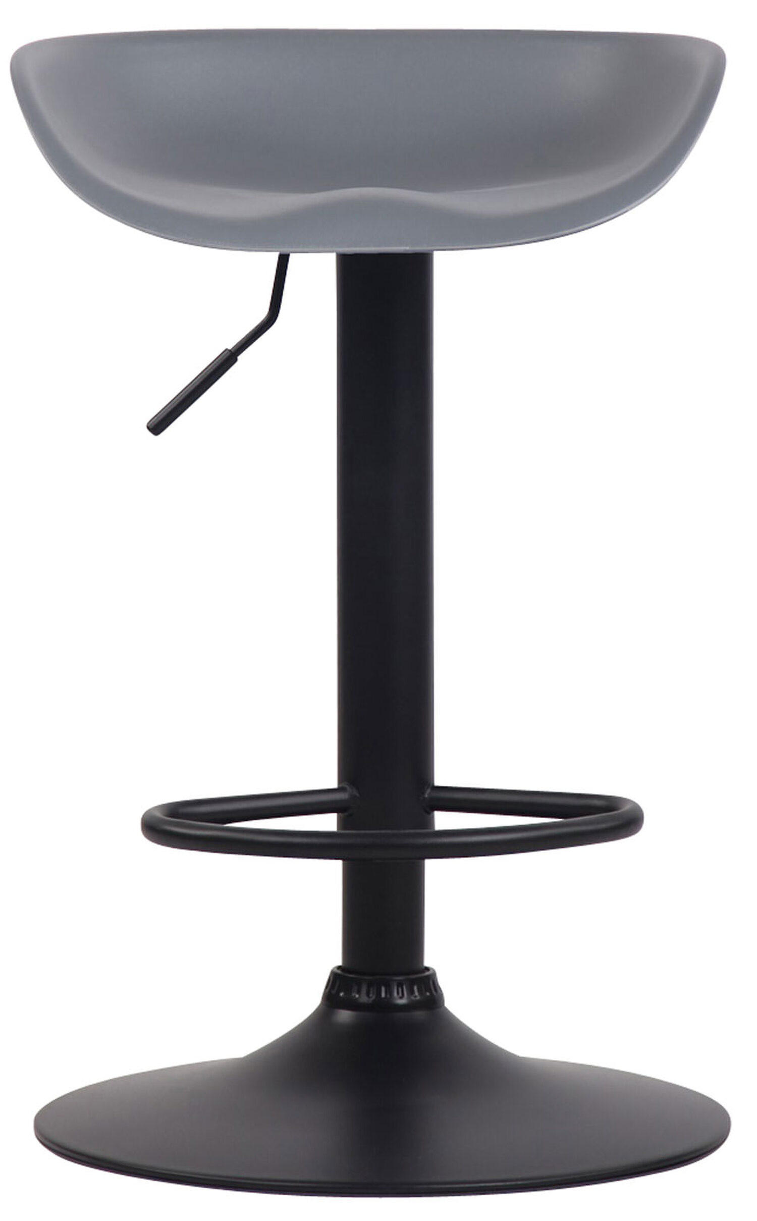 BARHOCKER Anna, Gestell schwarz, Kunststoff Grau - Schwarz/Grau, Kunststoff/Textil (52/77/43cm) - TPFLiving