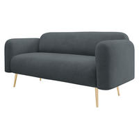 SOFA Nami 2 - Dunkelgrau/Goldfarben, Holz/Textil (174/75/71cm) - MIRJAN24
