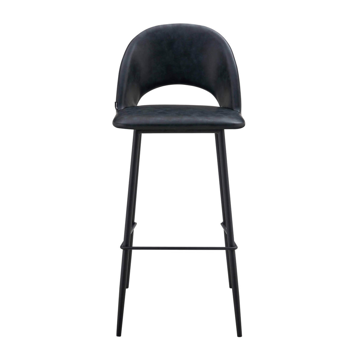 BARHOCKER 2-tlg., Schwarz - Schwarz, Metall (44/103/51cm) - Oviala