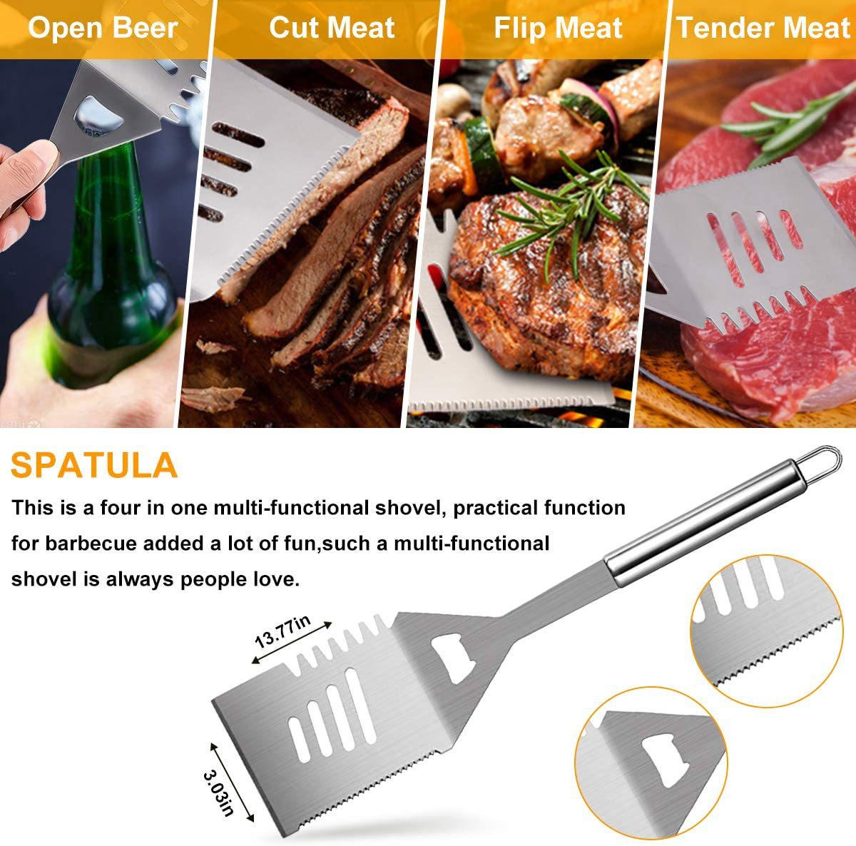 GRILLBESTECK 26-teiliges Set - Multicolor, Metall (43cm)