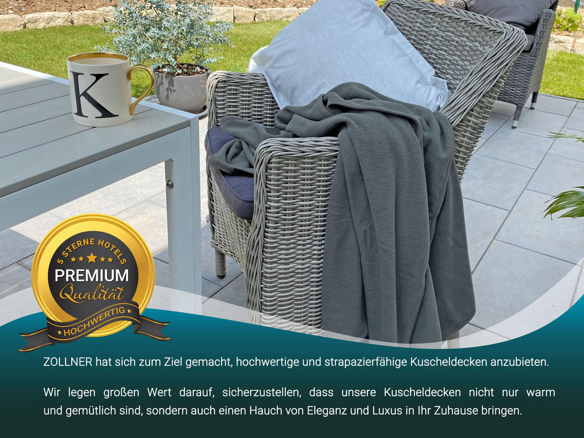 KUSCHELDECKE, 130x170 cm, 100% Polyester, Grau - Taupe, Textil (130/170cm) - Zollner