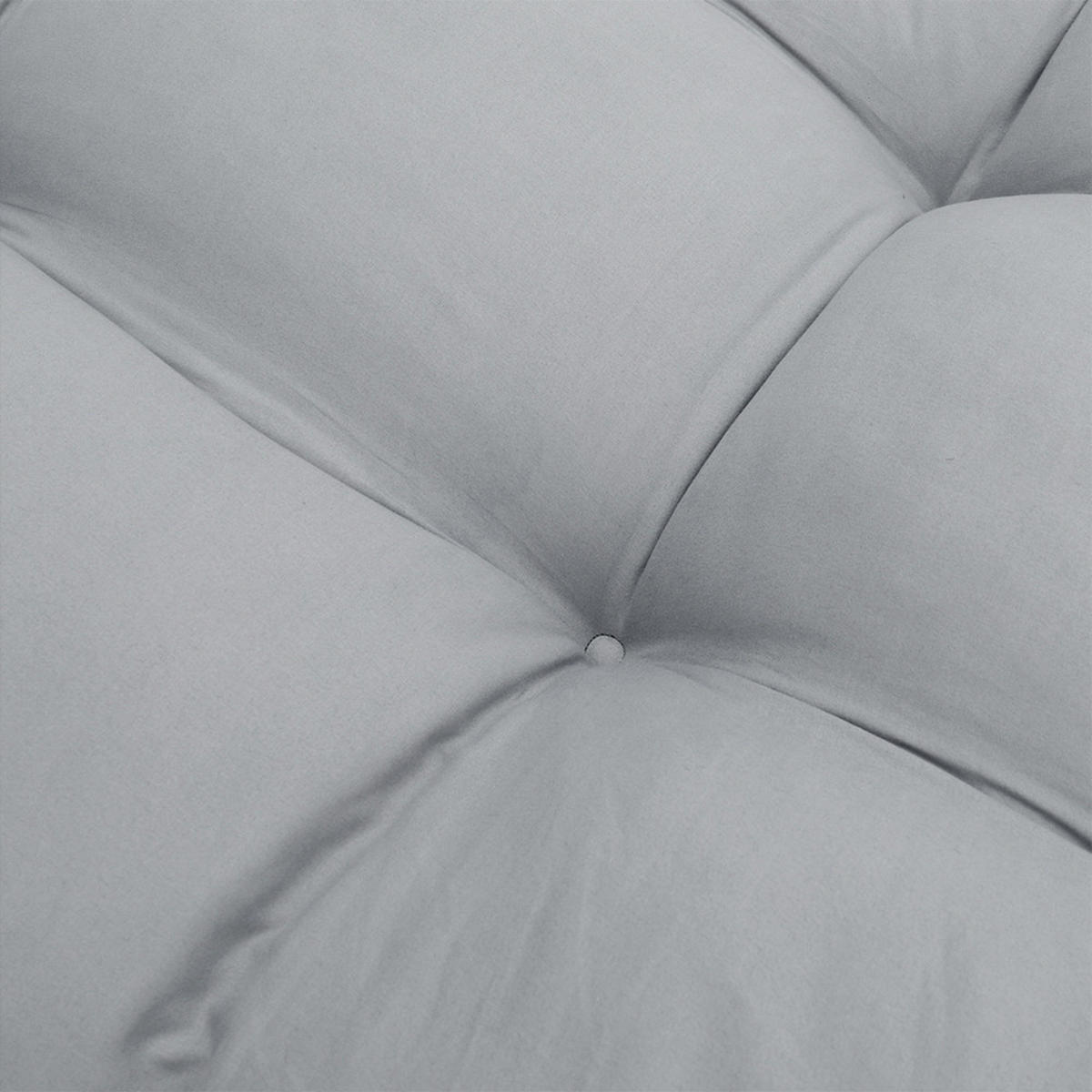 BANKKISSEN Hellgraues rechteckiges getuftetes Komfortabel & Langlebig Gestepptes Design 120 x 80 cm - Grau, Textil (80/120cm) - Livingandhome