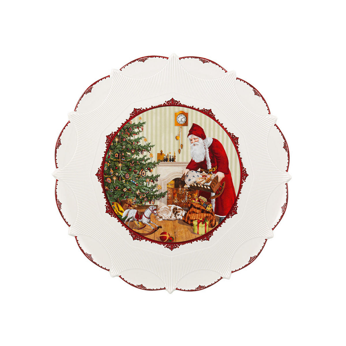 GEBÄCKTELLER "SANTA BRINGT GESCHENKE" Toy's Fantasy bunt ø 42,8 cm - Multicolor, Keramik (42.8/2.5/42.8cm) - Villeroy & Boch