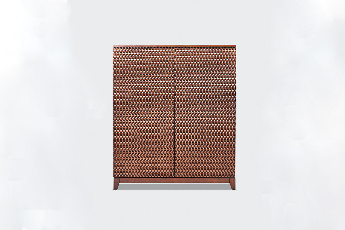 HIGHBOARD COPAS Braun Holz - Braun, Eichenholz/Holz (100/120/40cm) - KAWOLA