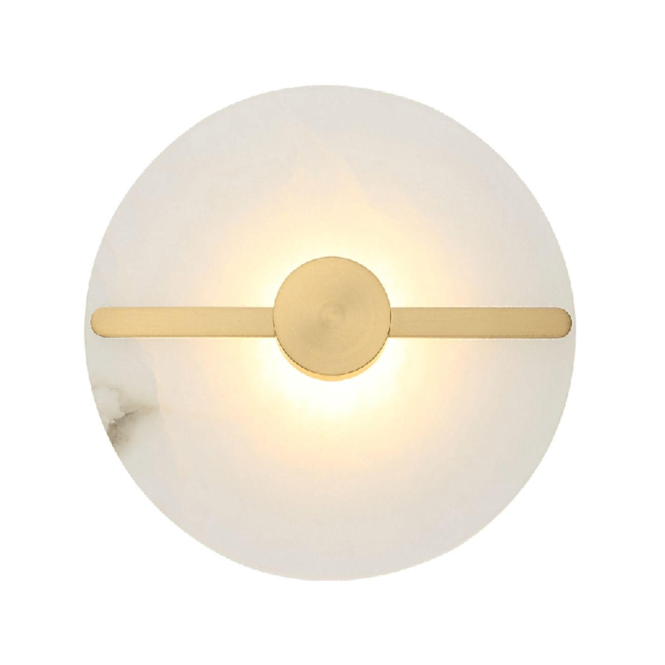 WANDLEUCHTE Lunéa, Messing und Weiß, 9cm - Messingfarben, Metall (25/25/9cm) - KOSILUM