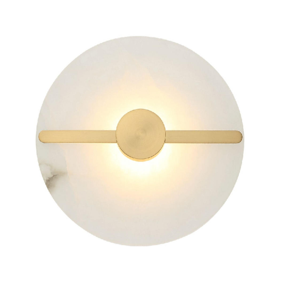 WANDLEUCHTE Lunéa, Messing und Weiß, 9cm - Messingfarben, Metall (25/25/9cm) - KOSILUM