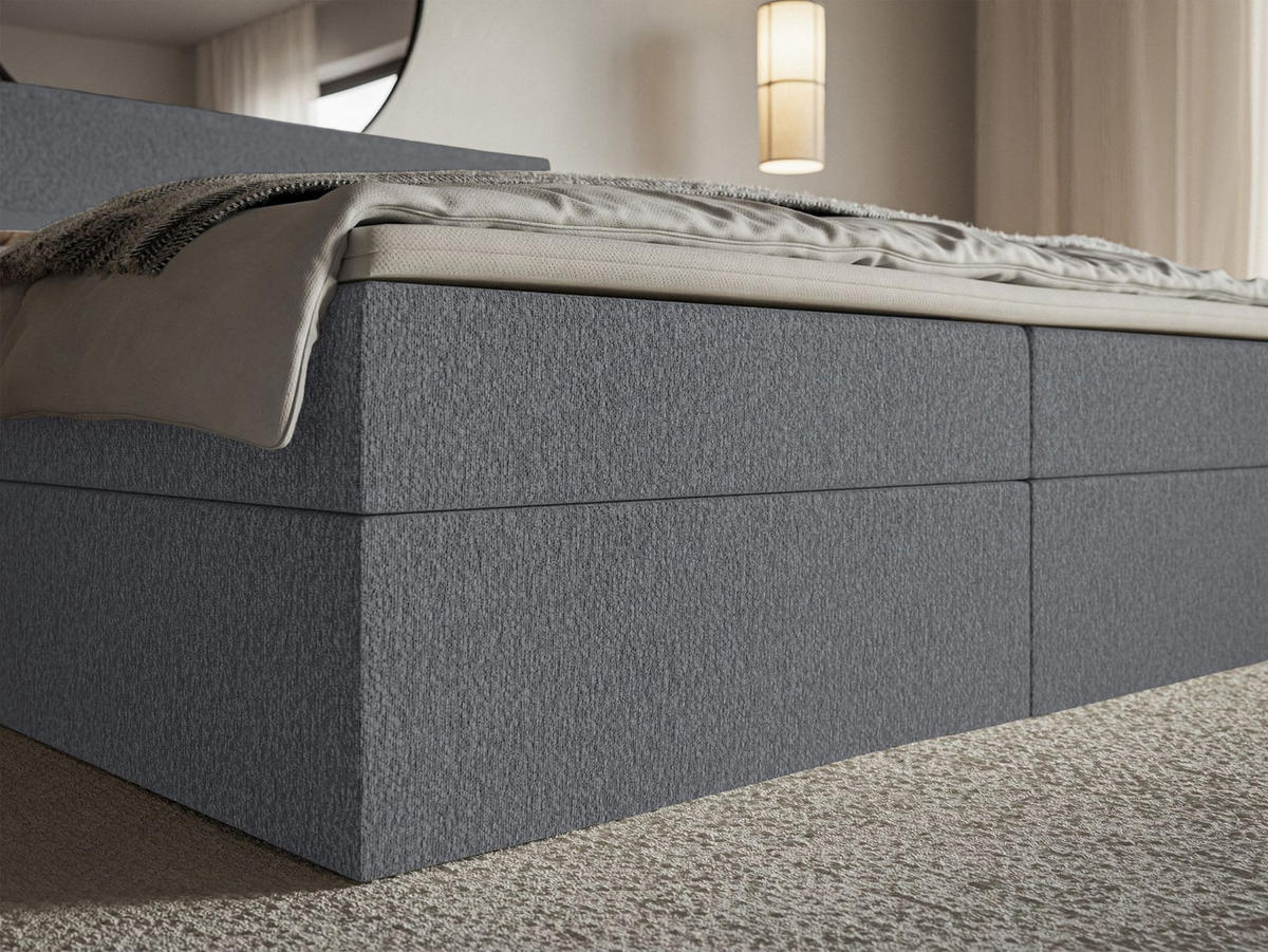BOXBETT Softie Graphitgrau Chenille 160x200 cm - Graphitfarben, Textil (160/200cm) - Selsey