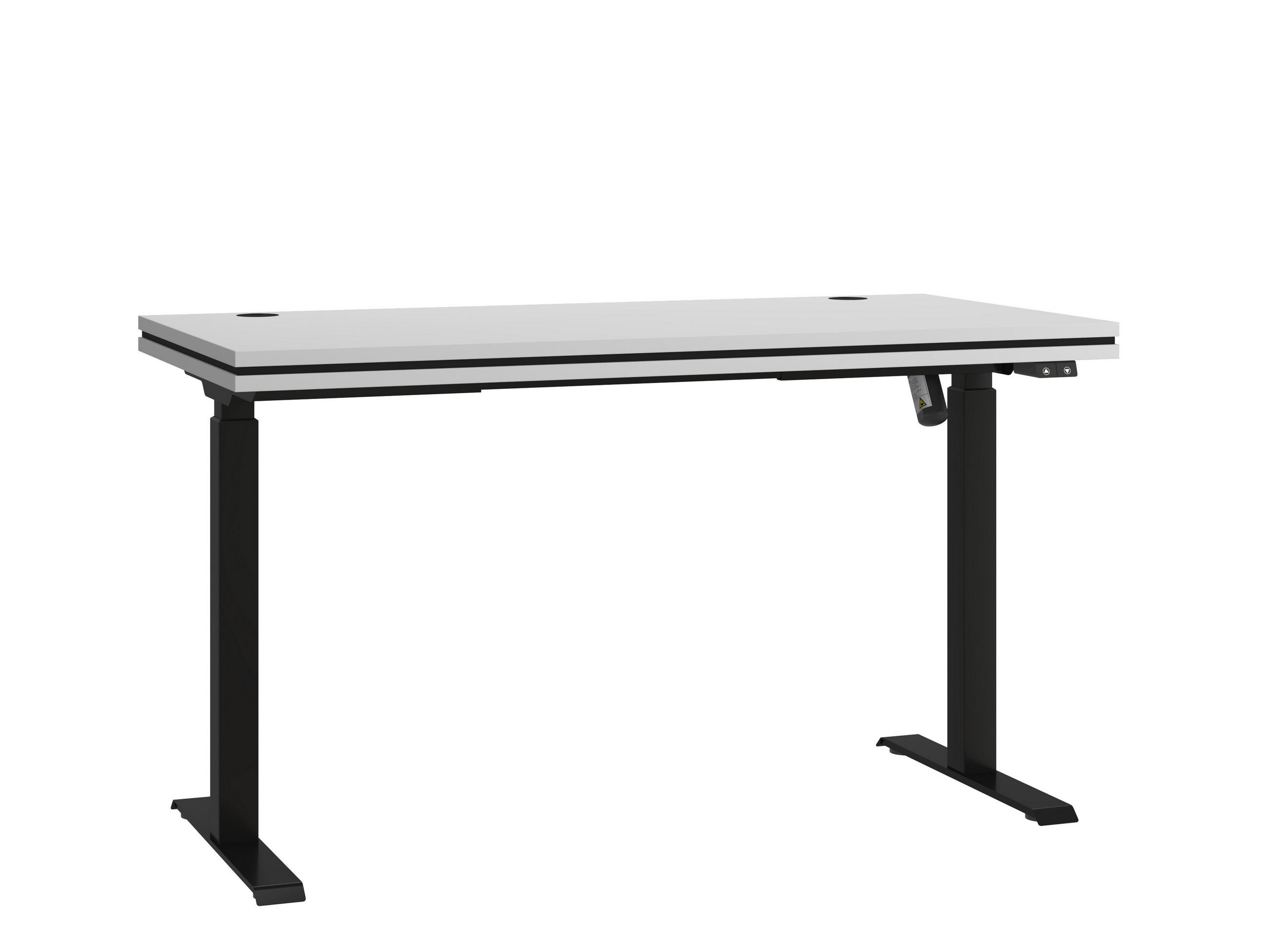 SCHREIBTISCH MALTESA 138x67x123,6 cm Bürotisch Computertisch, Grau - Grau, Holzwerkstoff (67/138/123.6cm) - MASSENO