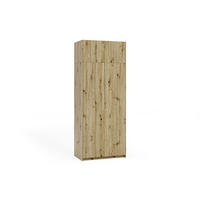 DREHTÜRENSCHRANK AMARA 100/250/58cm 2-türig Eiche Artisan - Goldfarben/Eiche Artisan, Holzwerkstoff (100/250/58cm) - MASSENO