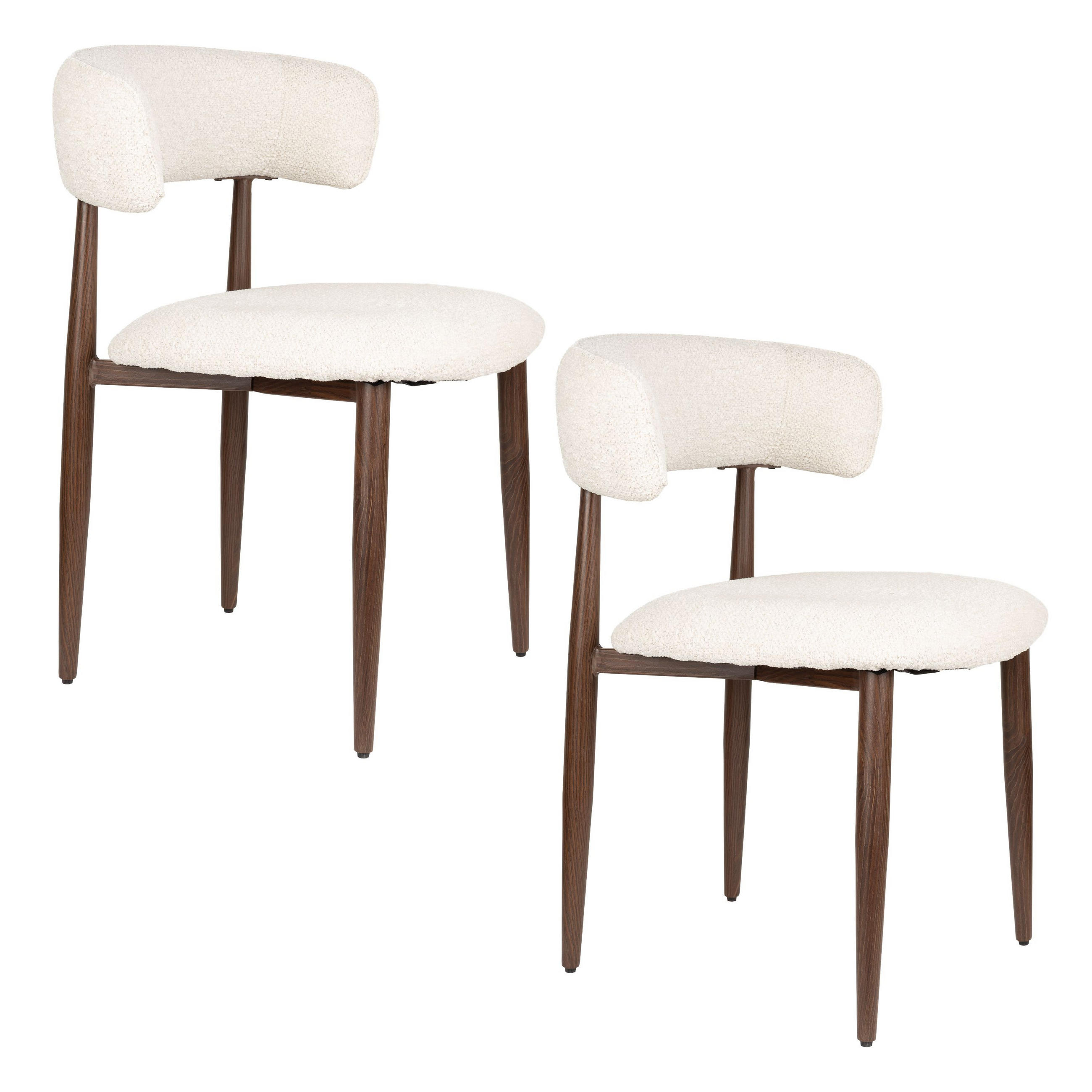 ESSZIMMERSTUHL Stanley - 2 er Set - Beige/Braun, Metall (57.5/79/48cm) - Housecraft Living