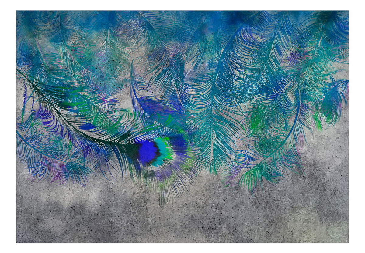 SELBSTKLEBENDE FOTOTAPETE 196/140 cm - Blau/Grau, Kunststoff/Textil (196/1cm) - KUNSTLOFT