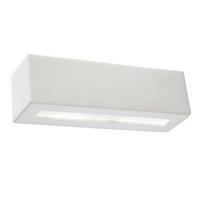LED WANDLEUCHTE VEGA Keramik Weiß - Weiß, Glas (9/9/32cm)
