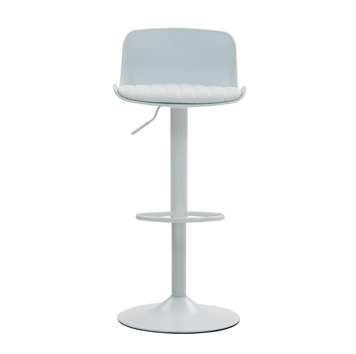 BARHOCKER 2er-Set Weiß drehbar und höhenverstellbar - Weiß, Metall (44/80/43cm) - MIVRAY